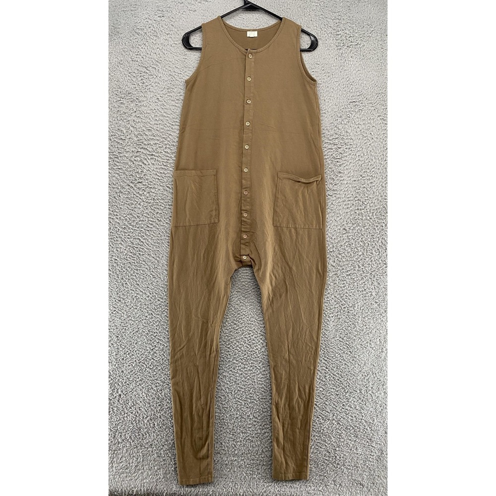 The Simple Folk Jumpsuit Womens 0 Brown Organic Cotton Free Range Playsuit